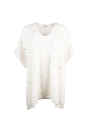 Kinross Cashmere Crystal Vee Popover in Ivory at Nordstrom