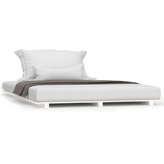 Berkfield Home Bed Frame White 140x190 cm Solid Wood Pine
