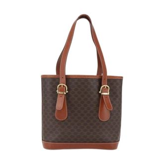 Celine Pre-owned Tote Bags, female, Brown, Size: ONE SIZE Pre-owned Monogram Bucket Bag