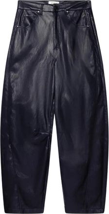 Aaiko Quin PU Broeken - Dames - Broeken - Blauw - Maat: L