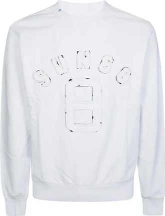 Sun 68 Vintage Cotton Collection Sweatshirt - Heren - Sweatshirts - Wit - XL - Katoen - Hoodies & sweatvesten