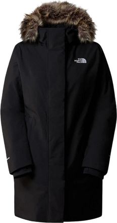 The North Face Arctic Parka Coat Womens Black Hooded Faux Fur Trim GBO3153
