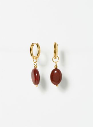 Simons Womens Natural gemstone earrings