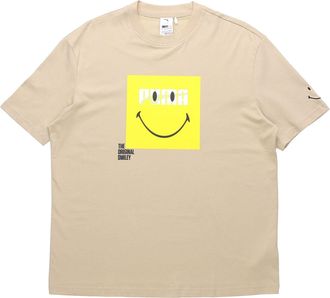 Puma (WMNS) PUMA x Smiley Unisex Sports Round-neck Tee Khaki 532907-12