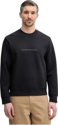 Emporio Armani Heren, Sweatshirts & Hoodies, Blauw, Maat: 2XL Katoen