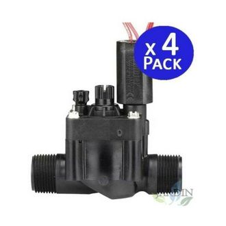 Hunter Set di 4 Elettrovalvola irrigazione Hunter PGV-101-MM 1 24V maschio con regolatore di portata