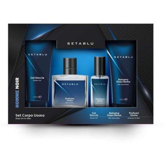 Trade Shop Trade Shop - Set De Regalo Hombre Cuerpo 4pcs Con Ducha Gel Balsam Aftershave Perfume Decisivo Elegante Fragancia