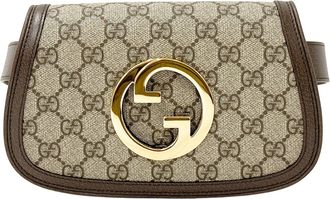 Gucci Beige Brown Gg Supreme Canvas Sling Bag (Pre-Owned)