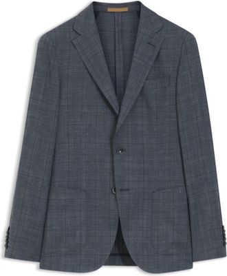 BOSS Slim-fit jacket in virgin wool, silk and linen