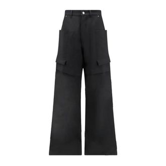 Rick Owens Broeken, Heren, Zwart, W30, Wol, Wijde broek