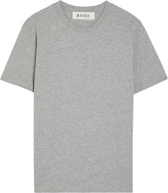 R&oacute;he Crew-neck Cotton T-shirt - Grey - 40 (UK12 / M)