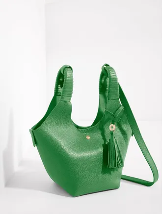 Talbots Pippa Pebble Leather Crossbody Bag - Hillside Green - 001 Talbots