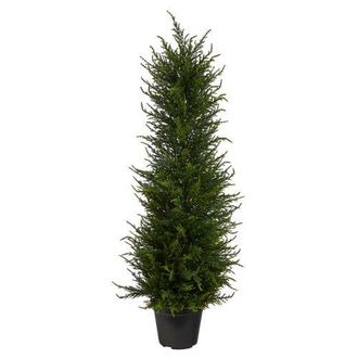 Nearly Natural 2.5-ft Cypress Artificial Tree UV Resistant in Green at Nordstrom