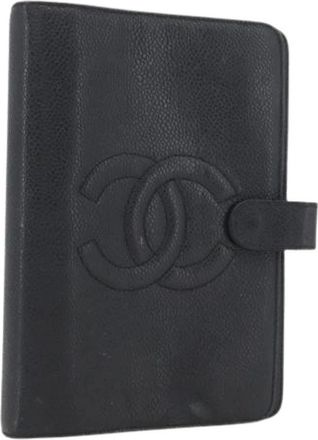 Chanel Pre-owned Accessories, female, Black, Size: ONE SIZE Pre-owned Day Planner Cover