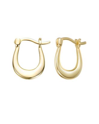 Genevive 14K Over Silver Hoops