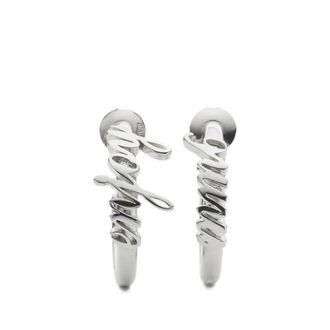 Maison Margiela Lettering Hoop Earrings - Dames - Oorbellen - Grijs - ONE Size - Accessoires