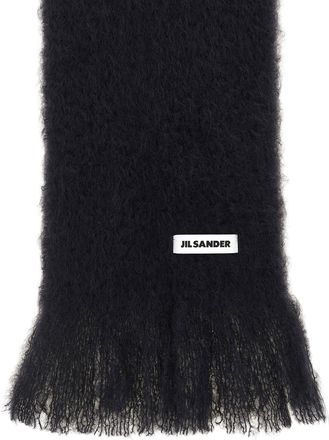 Jil Sander Mohair Blend Scarf - Black