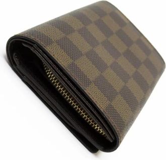 Louis Vuitton Vintage, unisex, Bruin, ONE Size, Pre-owned Canvas Portemonnee