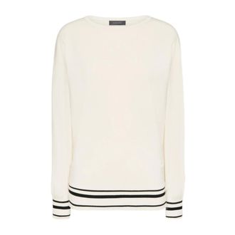 Elena Miro Dames, Truien, Wit, Maat: M Nylon