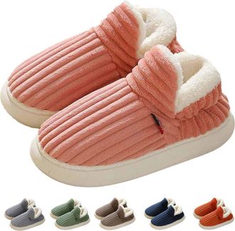 Generic Slippers Women Ladies Clouds Bootie Corduroy Warm with Cozy Memory Foam Winter Anti-Slip House Shoes Indoor & Outdoor