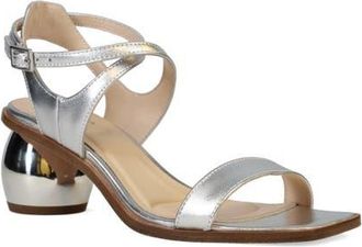 Pelle Moda Laika Ankle Strap Sandal in Silver at Nordstrom, Size 6