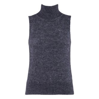 Nenette Top Dolcevita Senza Maniche - - Knitwear - Donna - Blu - XS