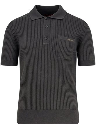 Gucci Donkergrijze Wolmix Polo Shirt