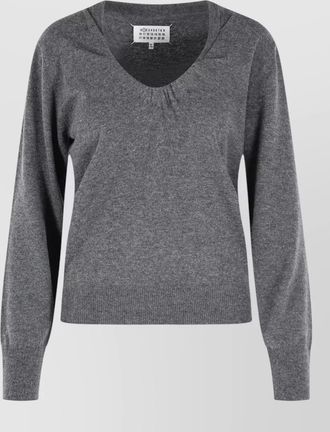 Maison Margiela virgin wool gathered neck sweater