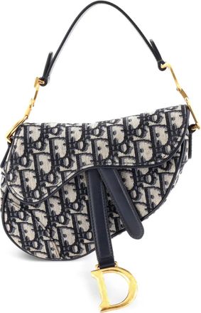 Dior Saddle Handbag Oblique Canvas Mini shoulder bag - Blauw