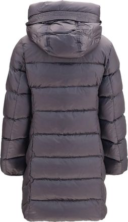Parajumpers Womens Puffer Jacket Marion Quilted Nylon Graphite Orchid Down Coat