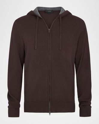 Vince Mens Cashmere Blend Full-Zip Hoodie