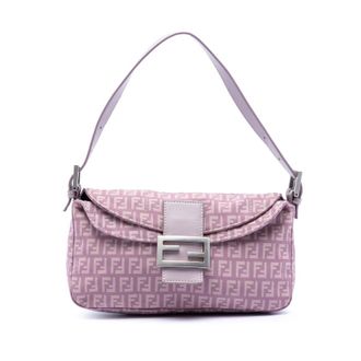 Fendi Pre-owned Fendi Zucchino Canvas Double Flap Shoulder Bag 2305 8BR003 KU7 048