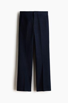 H&M Flared High Waist Ankle Jeans in Dark Denim Blue at Nordstrom, Size 12