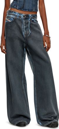 Diesel Relaxed Jeans - 1996 D-Sire - Jeans - Woman - Black