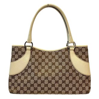 Gucci Gg Canvas Beige Gg Canvas Tote Bag (Pre-Owned)