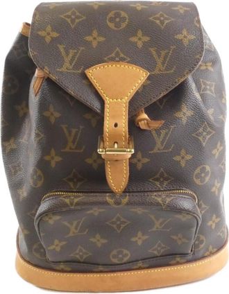 Louis Vuitton Marron Coated Canvas Backpack (Pre-Owned)