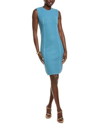 St. John Melange Stretch Pique Knit Mini Dress