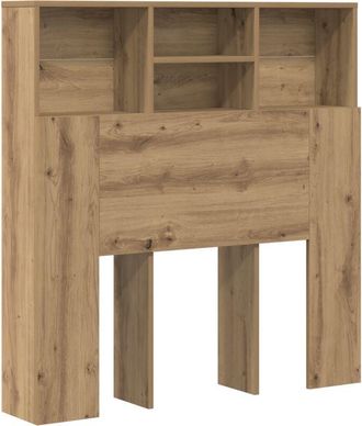 vidaXL Headboard Cabinet with Shelf Artisan oak Engineered wood Vidaxl