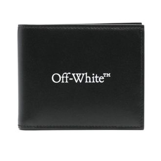 Off-white Wallets & Cardholders, male, Black, Size: ONE SIZE Bookish Bifold Leather Wallet