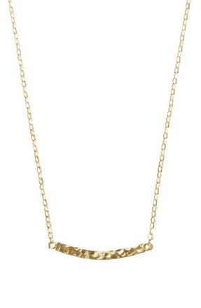 Argento Vivo Hammered Pendant Necklace in Gold at Nordstrom