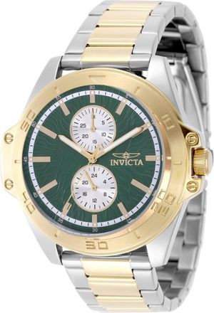 Invicta Speedway 50356 Herenhorloge - Quartz Uurwerk - Roestvrij Staal met Groene Wijzerplaat - 44 mm