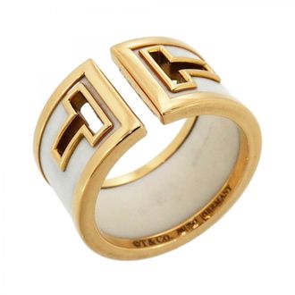 Tiffany & Co. White Yellow Gold (18K) Ceramic Band Ring (Pre-Owned)