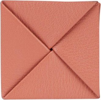 Hermès Brown Pink Chevre Leather Coin Purse/Coin Case (Pre-Owned)