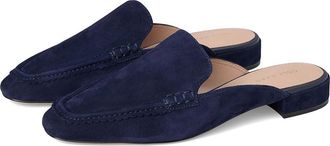 Cole Haan Pollina Scalloped Mule Loafers Womens Shoes Midnight Moon Suede : 7.5 B - Medium, Leather