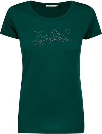 Greenbomb Contours Loves T-Shirt f&uuml;r Damen | gr&uuml;n