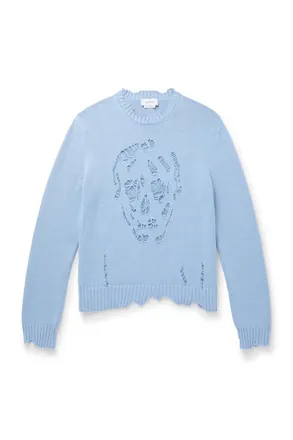 Alexander McQueen Distressed Cotton Sweater