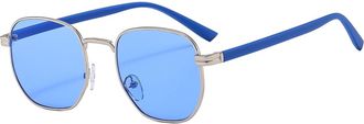 Generic Outdoor Mens And Womens Driving Sunglasses Large Frame Vacation Commuter Sun Glasses(Blue)