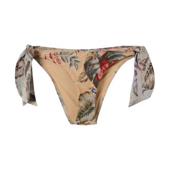 Zimmermann Bikinis, female, Multicolor, S, Floral Print Tie-Side Bikini Bottom