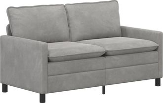 vidaXL Sof&aacute; Gris Claro 156 X 81 X 87,5 Cm Terciopelo Vidaxl