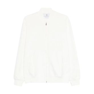 Brunello Cucinelli Zip Cardigan - male - Brunello Cucinelli - Zip-throughs - White - XL - Sweatshirts & Hoodies